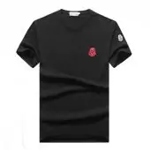 moncler tee shirt m-3xl pas cher embroidered isp badge noir